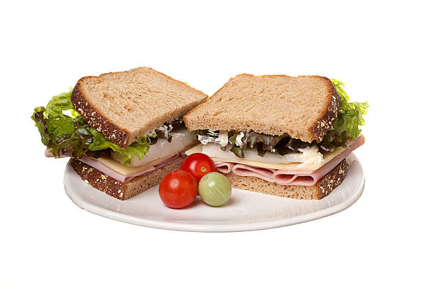 istock Ham sandwich and cherry tomatoes. 133289186
