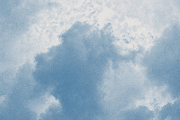 wektorowa ilustracja chmur burzowych - retro wallpaper stock illustrations