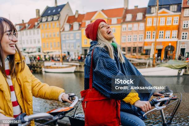 City Getaway With My Sister Stock Photo - Download Image Now - Copenhagen, City, Cycling