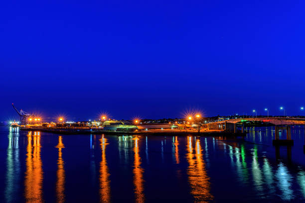 istock Saint John port at night 1332895010