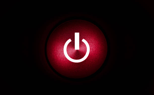 istock red power button in the dark, black background 1332897009