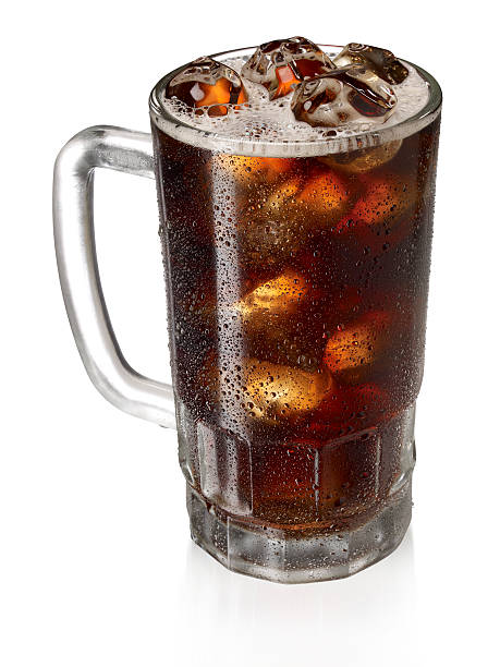 Cola in a glass stock photo