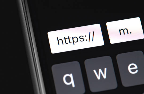 istock keyboard with http or m. typed in browser 1332900389