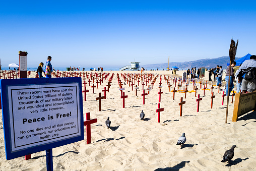 Santa Monica beach in Los Angeles , California