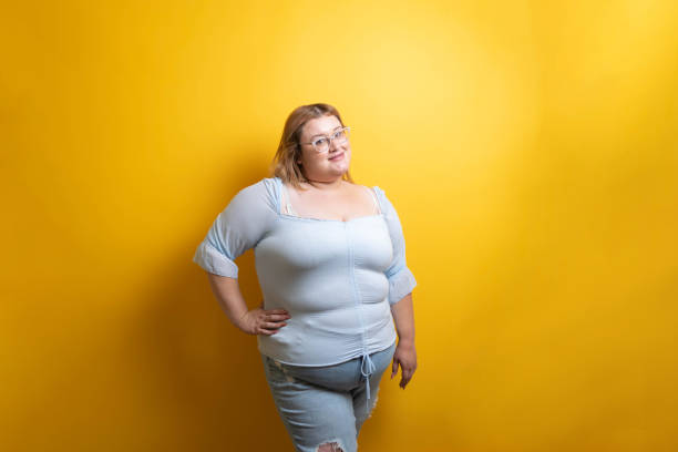 istock beautiful and sensual white fat model smiling. chubby 1332908518