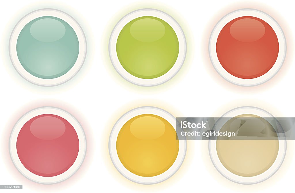 Patterned Web Button Icons For Computer Web Buttons Stock Illustration - Download Image Now - Border - Frame ...