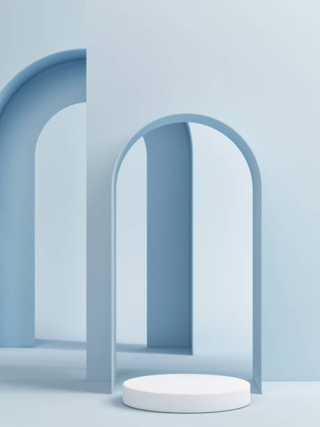 istock Winner podium for product presentation, abstract minimal composition. 1332915338