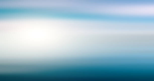 istock Blurred Lights on blue sea and sky background, blue abstract background 1332916151