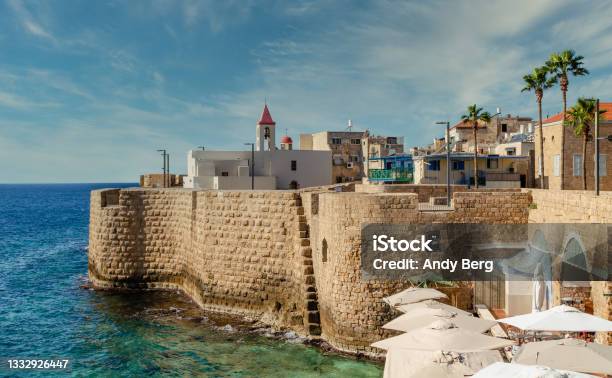 Acre Waterfront And Sea Israel Stock Photo - Download Image Now - Acco, Israel, City