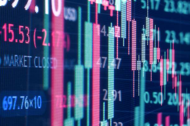 istock Financial stock market graph. Selective focus 1332944455