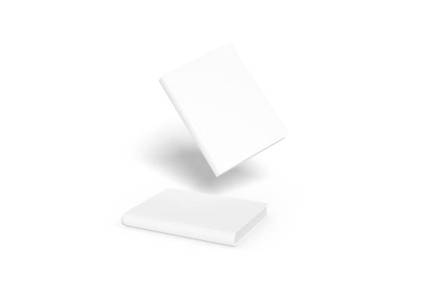 istock Blank book cover mockup isolated on white background. 3d illustration. 1332946007