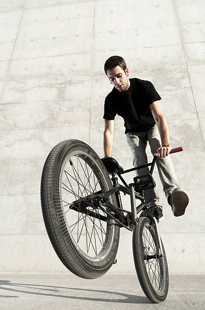 istock Young BMX bicycle rider 133294826