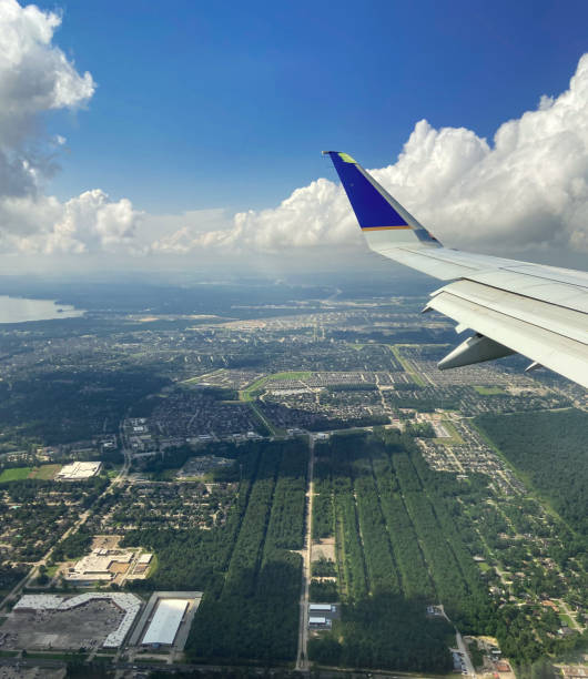 istock Above Washington DC in an airplane 1332950113