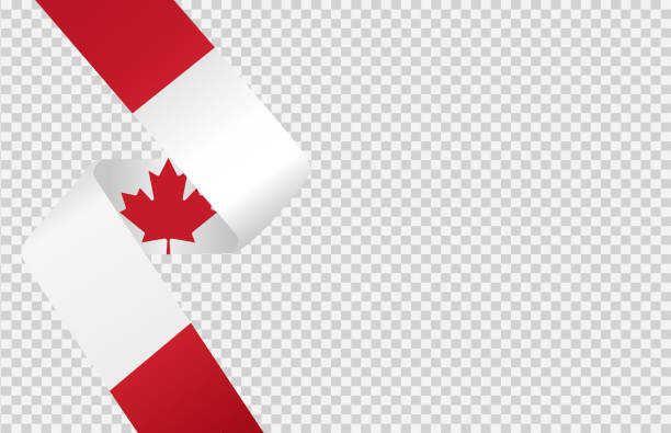 schwenkende flagge von kanada isoliert auf png oder transparentem hintergrund, symbol von kanada, vorlage für banner, karte, werbung, fördern, vektorillustration top goldmedaille sport gewinner land - canadian flag canada flag freedom stock-grafiken, -clipart, -cartoons und -symbole