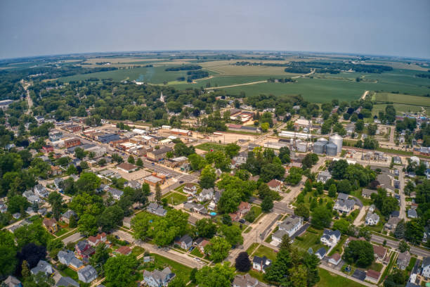 istock Aerial View of Genoa, Illinois during Summer 1332952745