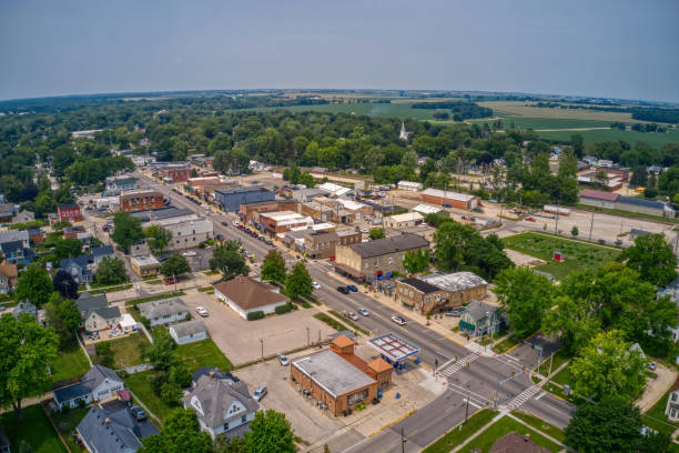 istock Aerial View of Genoa, Illinois during Summer 1332952779