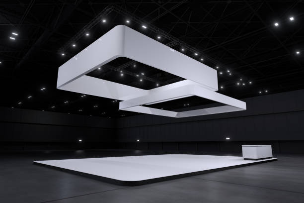 istock Exhibition stand for mockup and Corporate identity,Display design.Empty booth Design.Retail booth elements in Exhibition hall.booth Design trade show.Blank Booth system of Graphic Resources.3d render. 1332952849