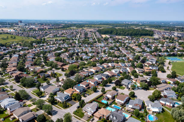 istock Aerial Townscape View, Thorold, St. Catharines, Canada 1332956463