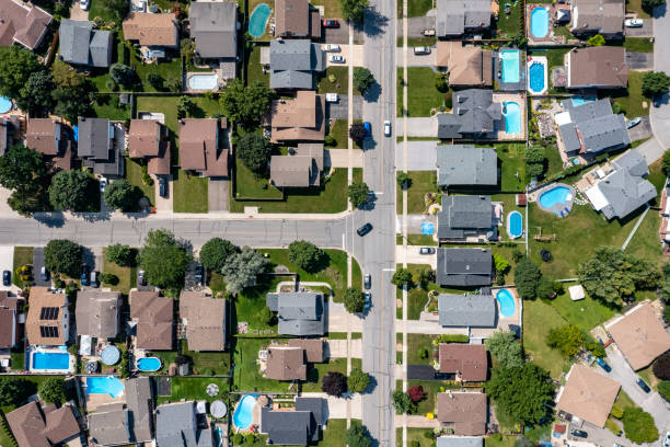 istock Aerial Townscape View, Thorold, St. Catharines, Canada 1332956476