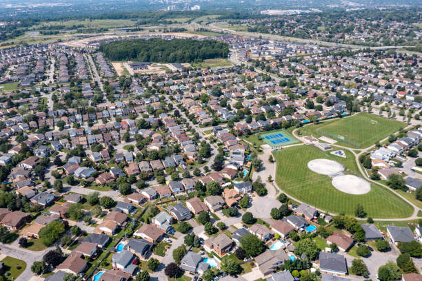 istock Aerial Townscape View, Thorold, St. Catharines, Canada 1332956522