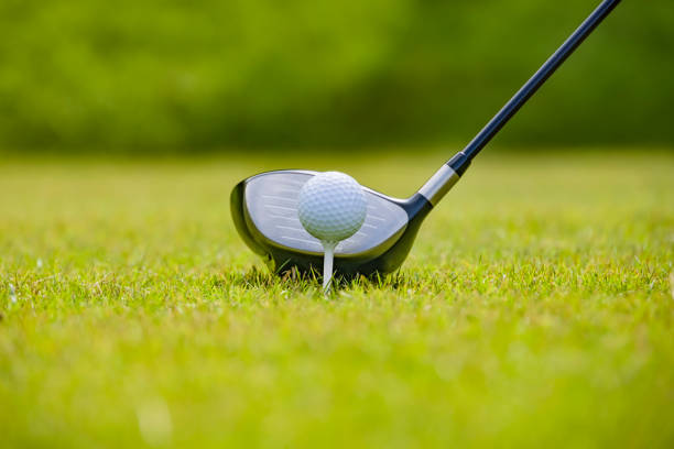 istock Golf course teeing ground with beautiful fresh green 1332961687