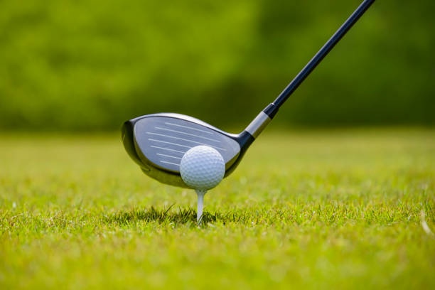 istock Golf course teeing ground with beautiful fresh green 1332962264