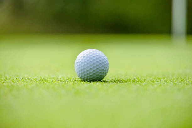 istock A well-maintained golf course green and a pure white golf ball 1332962295