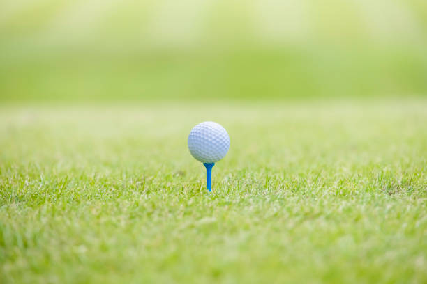 istock Golf course teeing ground with beautiful fresh green 1332962345