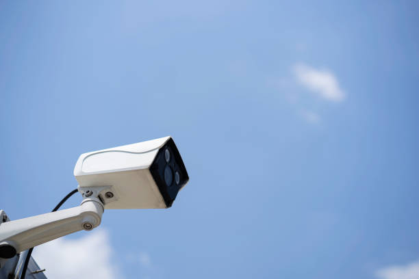 istock IP CCTV camera install by have water proof cover to protect camera 1332964575