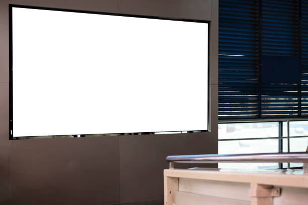 istock Blank billboard mock up signboard frame advertising located in subway underground hall 1332965612