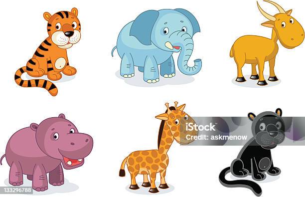 Safari Animals Stock Illustration - Download Image Now - Africa, Animal, Animal Themes