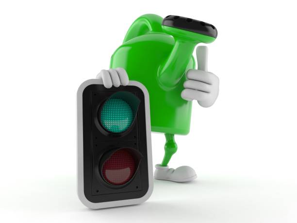 istock Watering can character with green light 1332978393