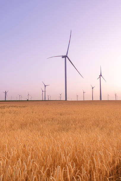 istock Landscape with Windmills. Renewable Green Energy Farm 1332984252