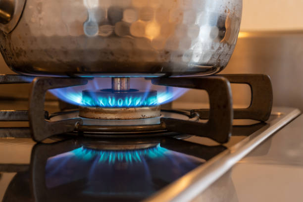 istock The fire on the gas stove. 1332985903