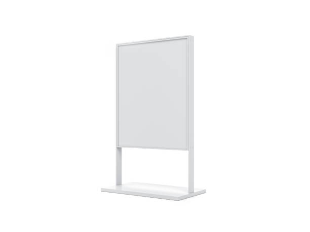 istock Blank Advertising stand mockup isolated on white 1332998110