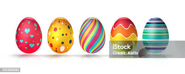 Decorate Uova Di Pasqua Xxxl - Fotografie stock e altre immagini di Uovo di Pasqua - Uovo di Pasqua, Motivo decorativo, Tridimensionale