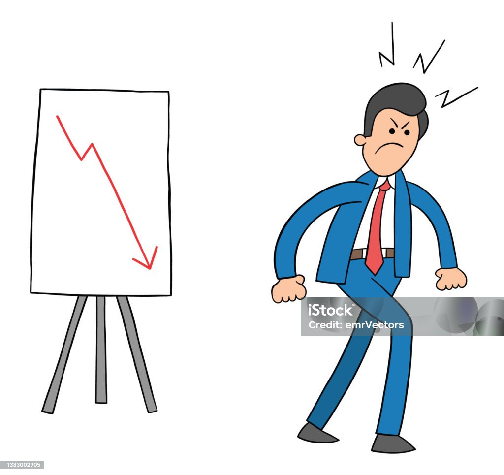 Ilustración de Gráfico De Ventas De Dibujos Animados Baja Y El Hombre De Negocios Se Va Muy Enojado Ilustración Vectorial y más Vectores Libres de Derechos de Gráfico - iStock Ilustración de Gráfico De Ventas De Dibujos Animados Baja Y El Hombre De Negocios Se Va Muy Enojado Ilustración Vectorial y más Vectores Libres de Derechos de Gráfico - iStock