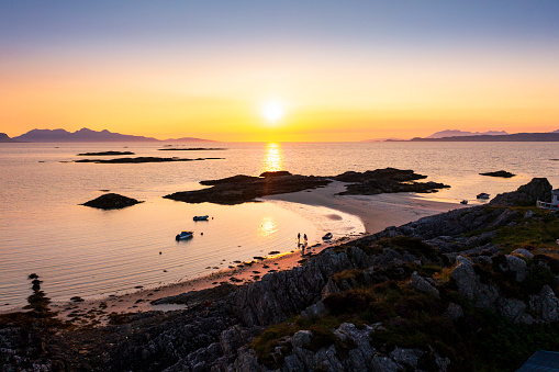 A sunset shot on one of the beautiful beaches of Arisaig near Mallaig