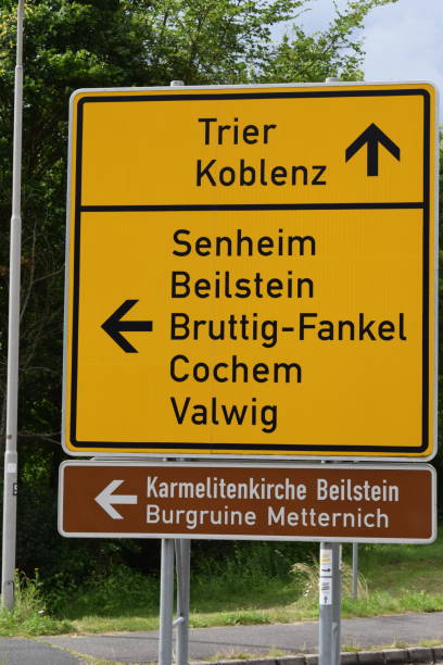 istock traffic sign in Mosel valley 1333013586