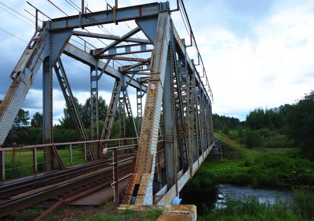 istock An old railway bridge over the river. 1333017165