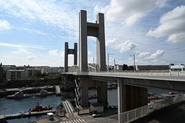 istock Bridge and military port 1333017892