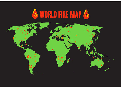 World Fire Map Background