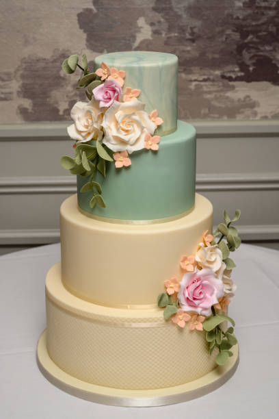 istock Wedding cake decorated with fresh flowers 1333023214