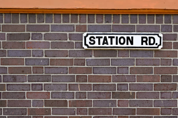 istock Street sign for Station Road 1333026565