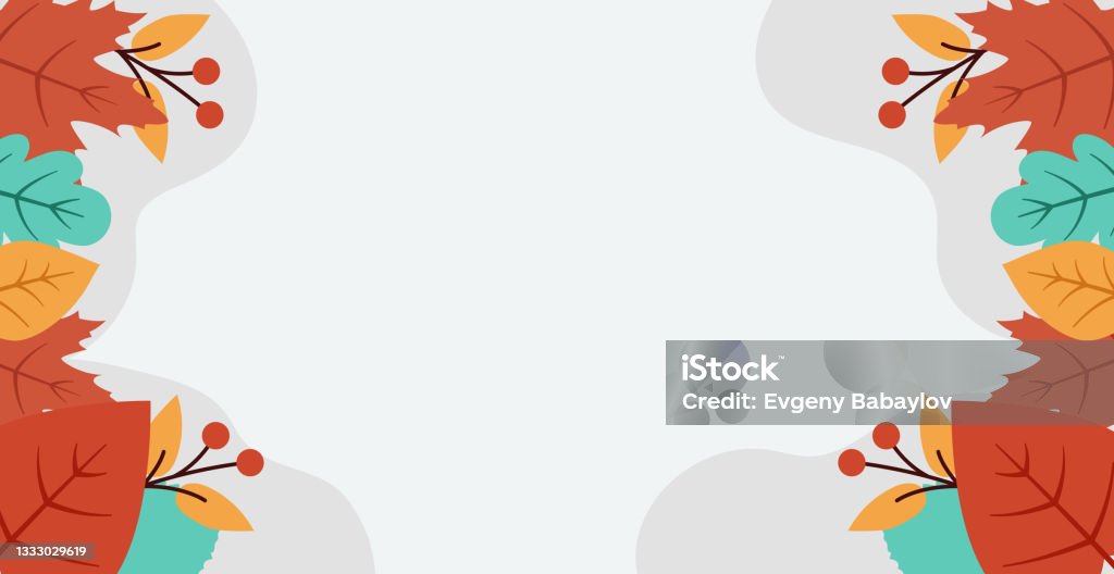 Fall Text White Background Realistic Autumn Foliage White Background With Space For Text Vector ...