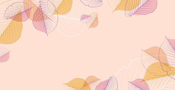 Realistic autumn leaves on a light background - Vector Realistic autumn leaves on a light background - Vector illustration autumn backgrounds stock illustrations