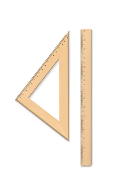 istock wooden rulers for school or sketching. The symbol of teaching geometry, mathematics, projection or drawing something. Vector isolated illustration. flat lay 1333029869