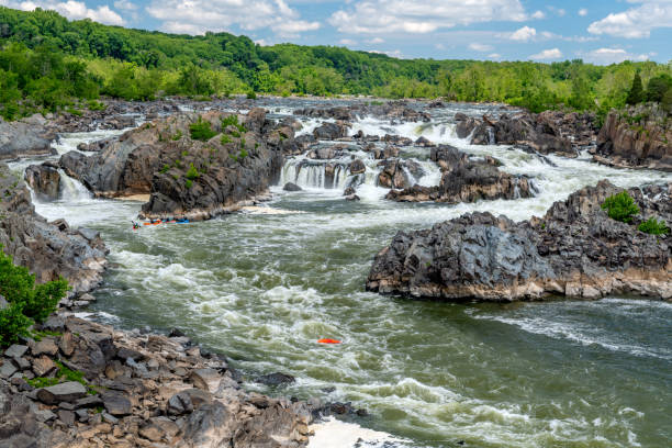istock Kayak upside down in the Potomac river on a cloudy day 1333041505