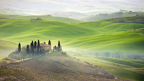 istock Tuscany farmhouse on hill 133304254