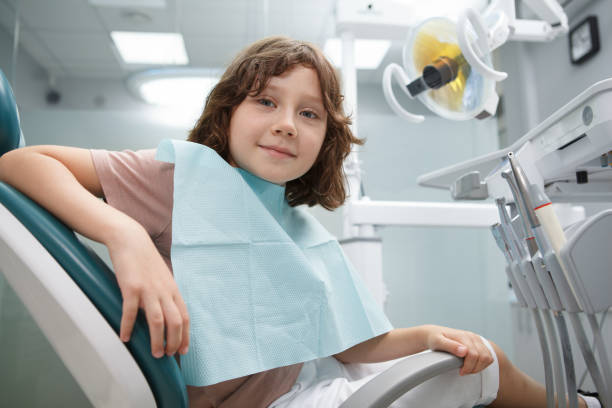 istock Adorable little boy on dental checkup 1333046500